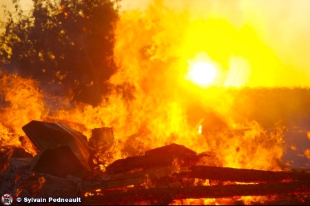 Pratique d'incendie à St-Hugues