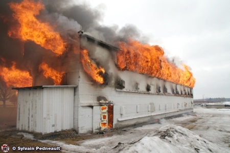 Pratique d'incendie à Rougemont
