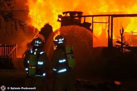Feu de résidence à St-Pie