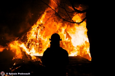 Feu de résidence à St-Valérien