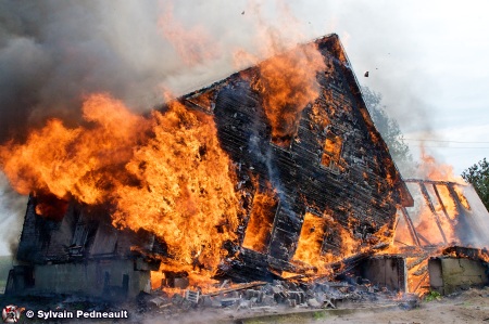 Pratique d'incendie à Ste-Hélène