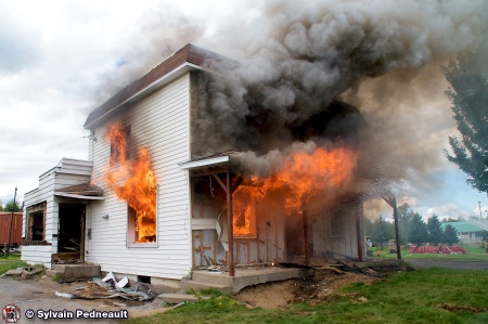 Pratique d'incendie à St-Félix-de-Valois