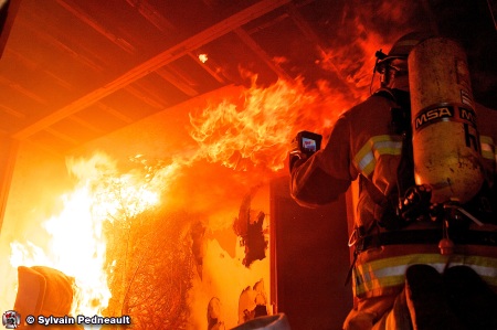 Pratique d'incendie à Saint-Dominique
