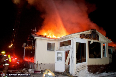Feu de résidence à St-Pie